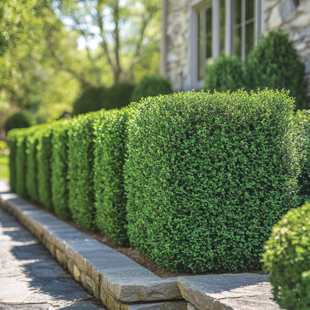 Green Mountain Boxwood Seeds Growing into Upright Evergreen Shrubs