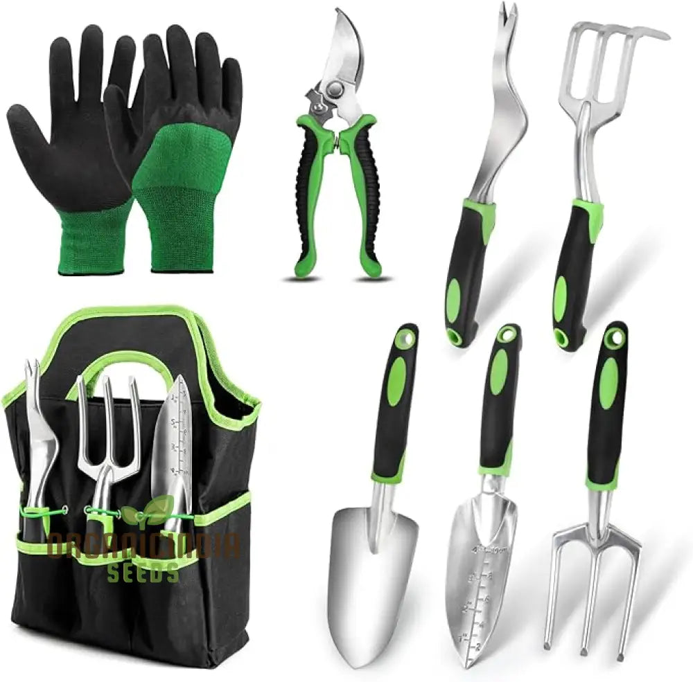 Heavy Duty Garden Tool Set With Lightweight Aluminum Alloy Tools And Non-Slip Ergonomic Handles