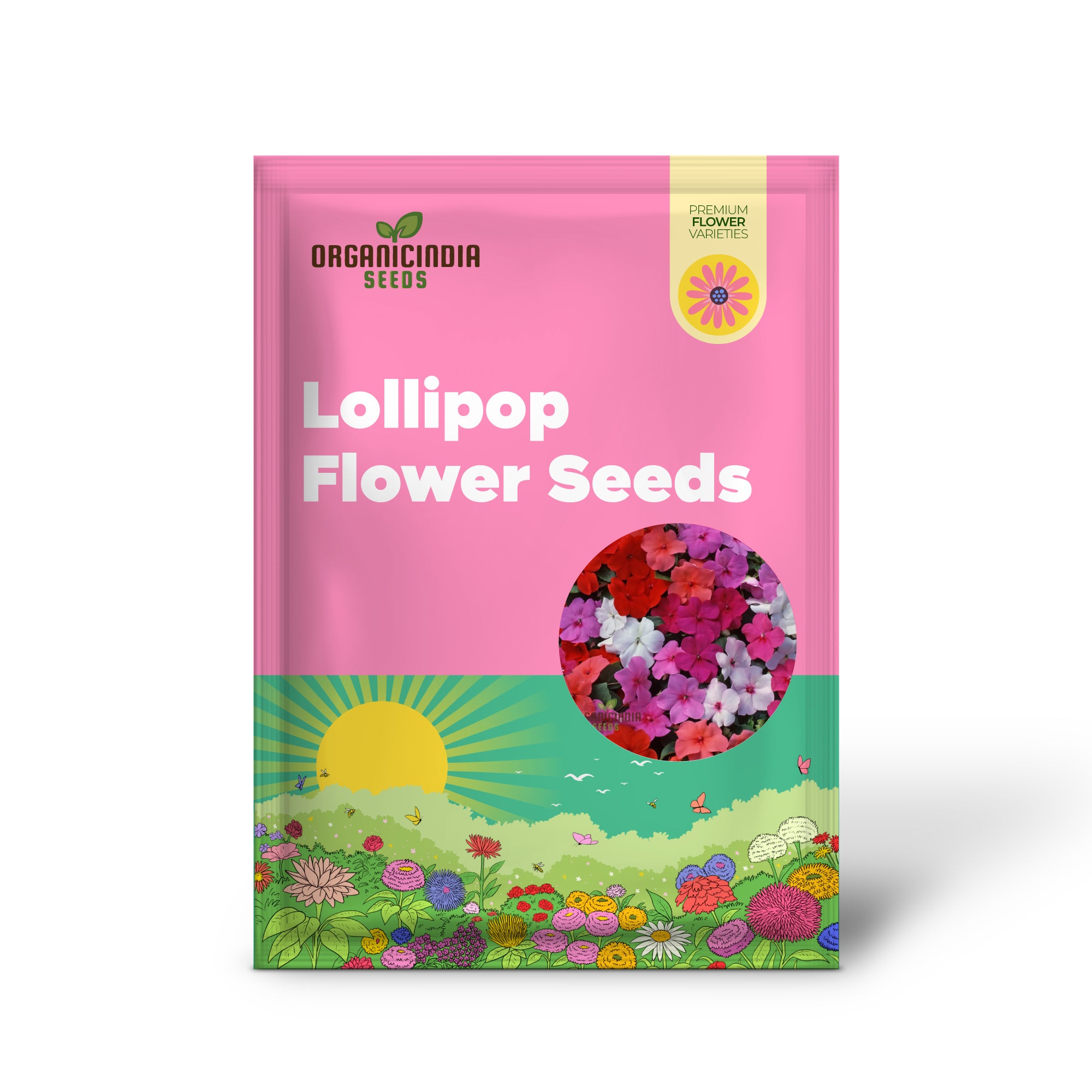 Impatiens lollipop F1 seeds premium shade garden mix