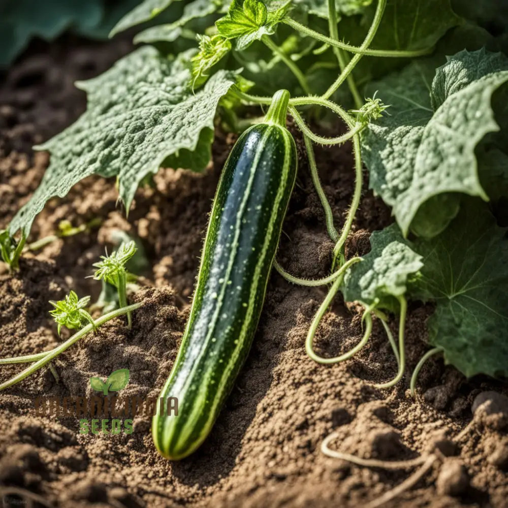 Mature Green Dragon Cucumbers Ready for Harvest