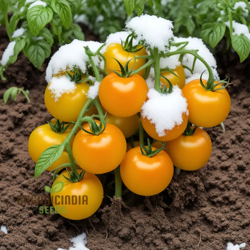 Mature Snow Wonder Tomatoes on Plant, White Vegetable Tomatoes