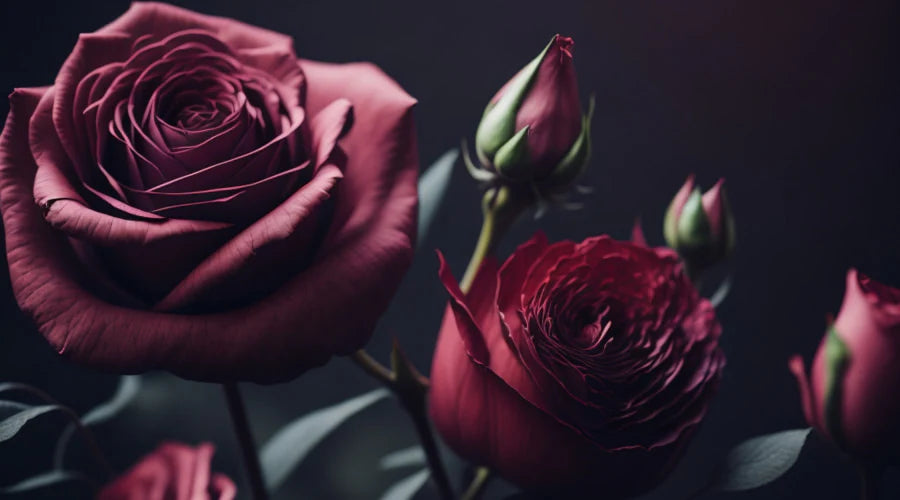 Burgundy Rose Flower Seeds ,Rich Velvety Blooms, Easy to Grow, Non-GMO