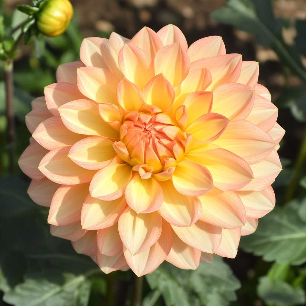 Mixed Peach and Yellow Dahlia Seeds for Vibrant Blooming Garden