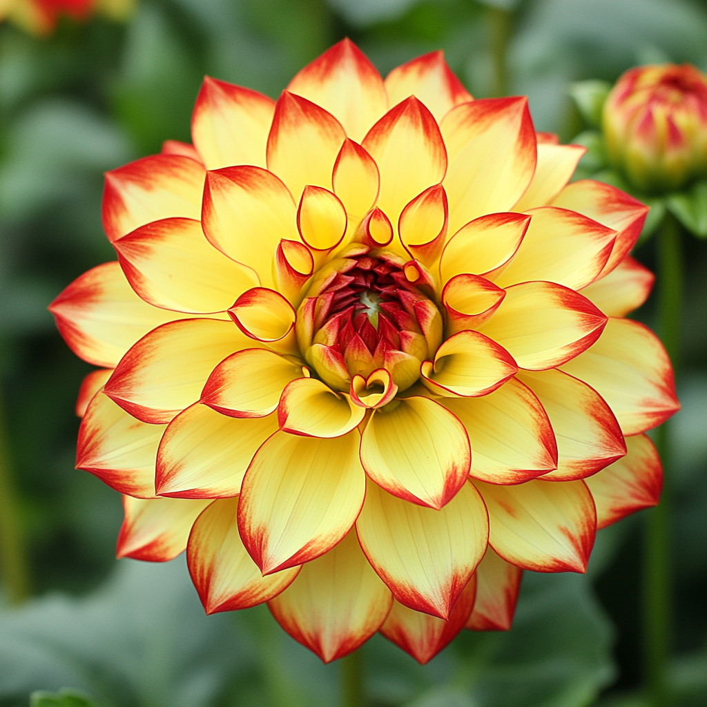Mixed Yellow and Red Dahlia Seeds for Bright Garden Planting