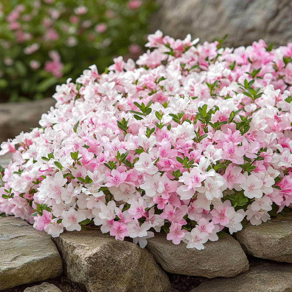 Compact Mounded Plant with Pink to White Blooms
