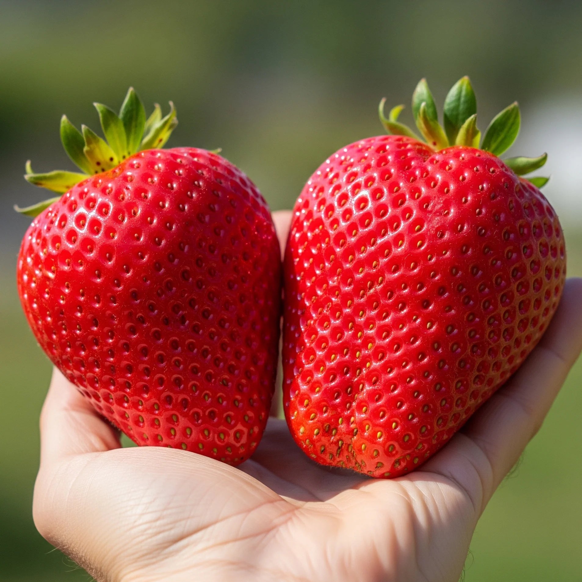 Heirloom Musk Strawberry Plants Growing in Garden