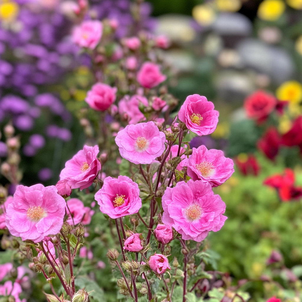 Non-GMO Deep Pink Flower Seeds for Outdoor Planting