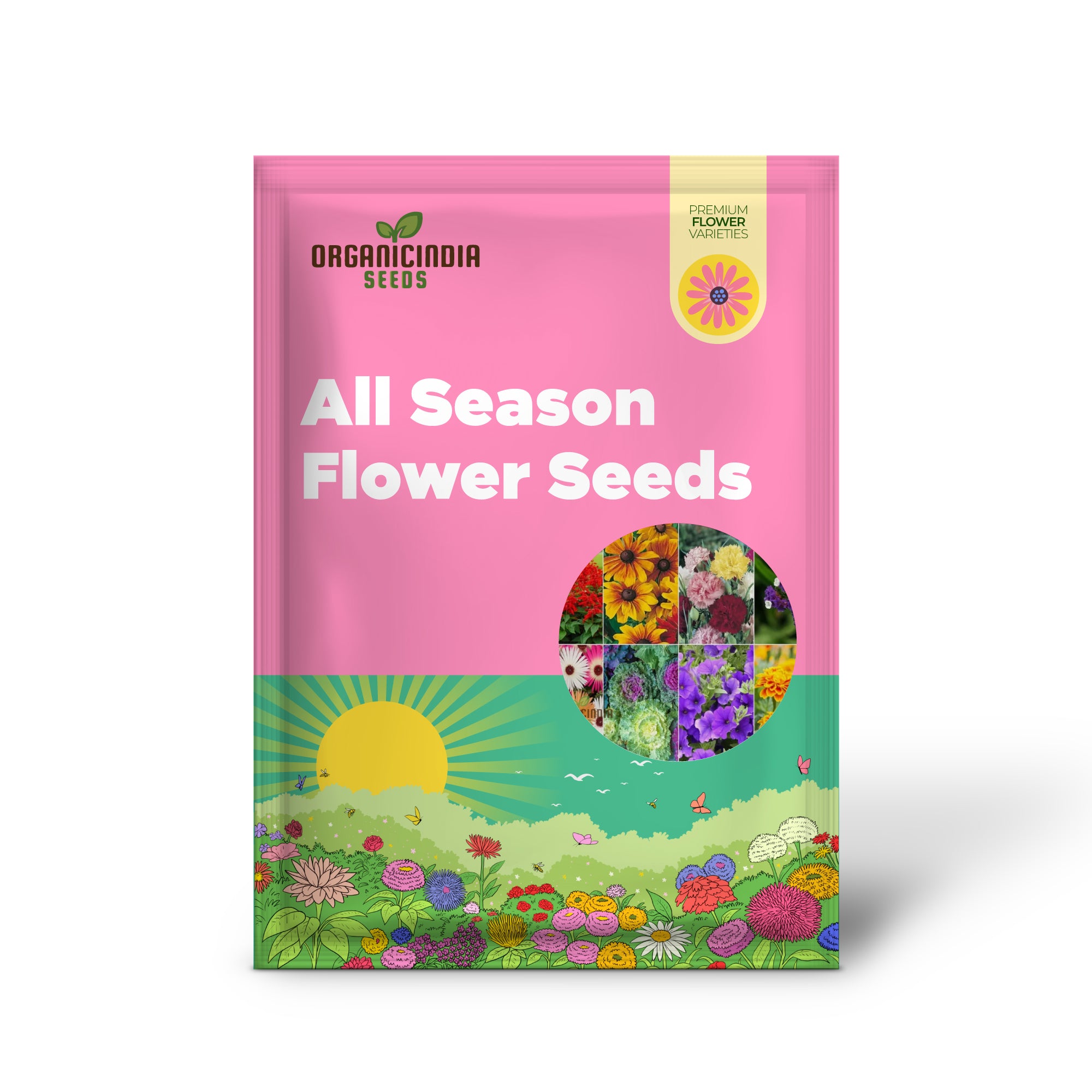 Organic flower seeds variety for home gardens