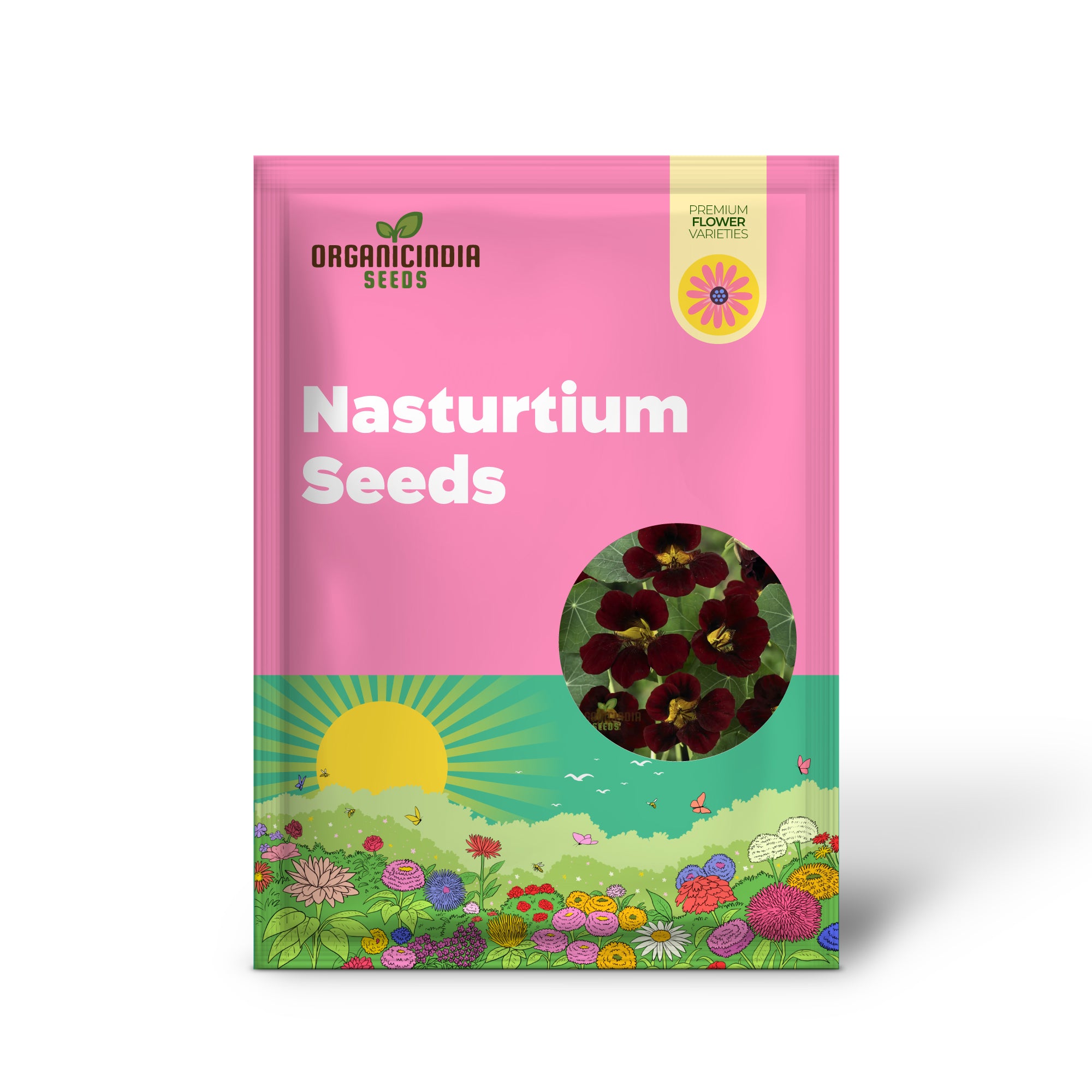 Premium Black Nasturtium Seeds for Garden Planting