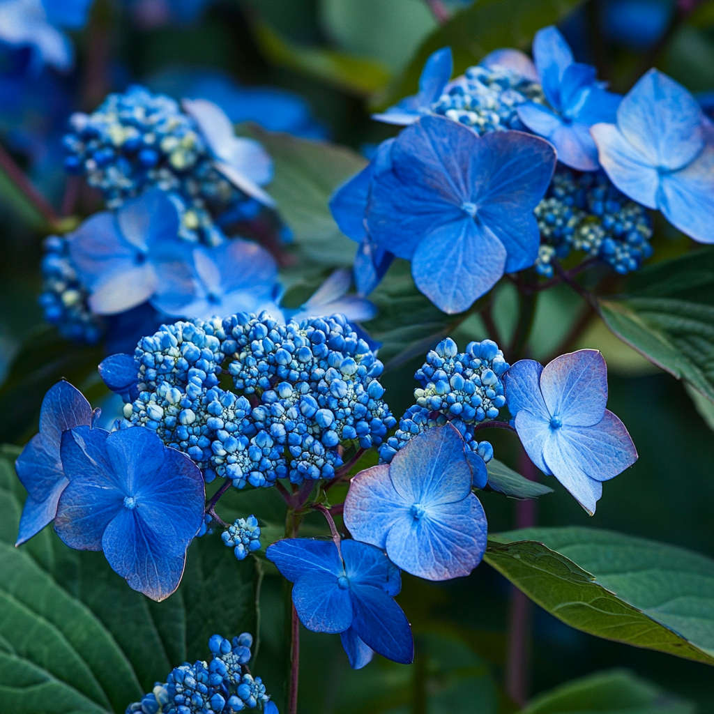 Bluebird Hydrangea – Elegant Lacecap Blooms with Striking Blue Hues