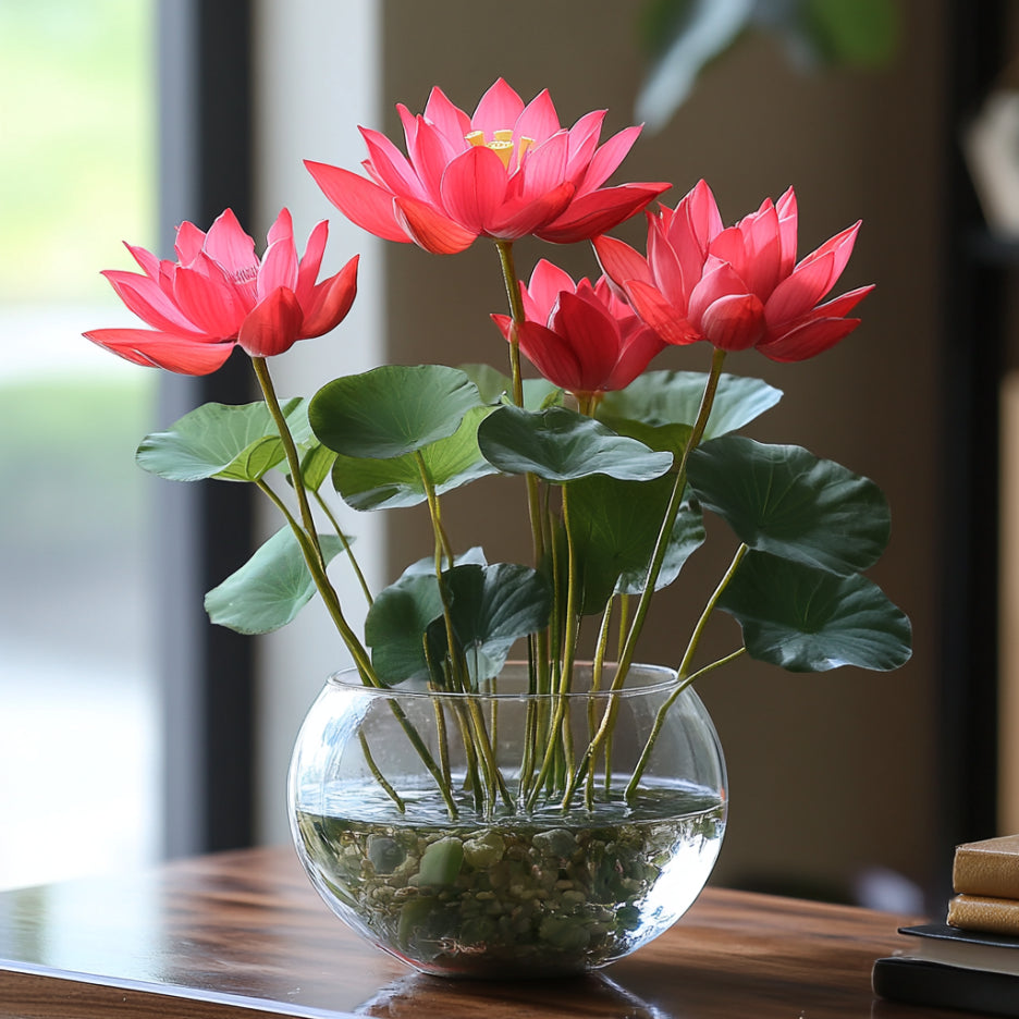 Premium Red Lotus Flower Seeds, Grow Stunning Blooms