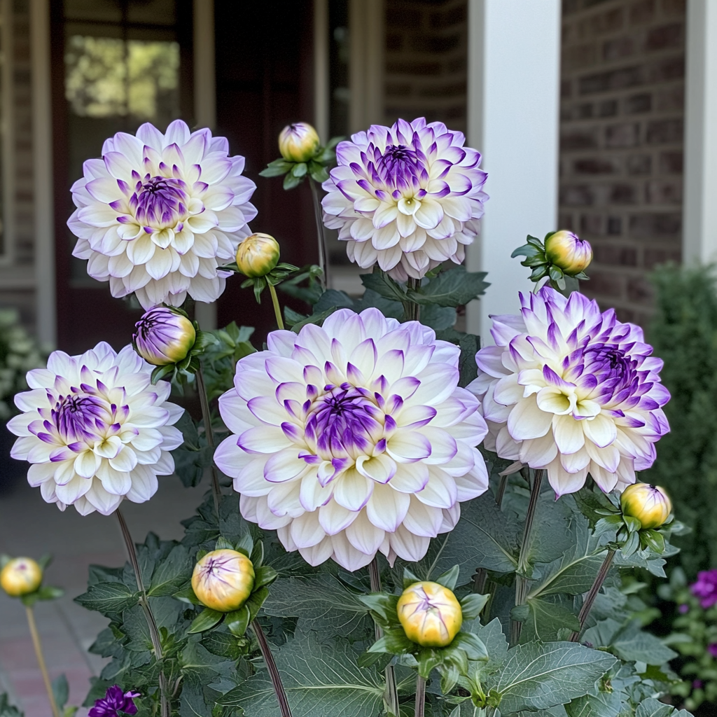 Mixed White and Purple Dahlia Flower Seeds