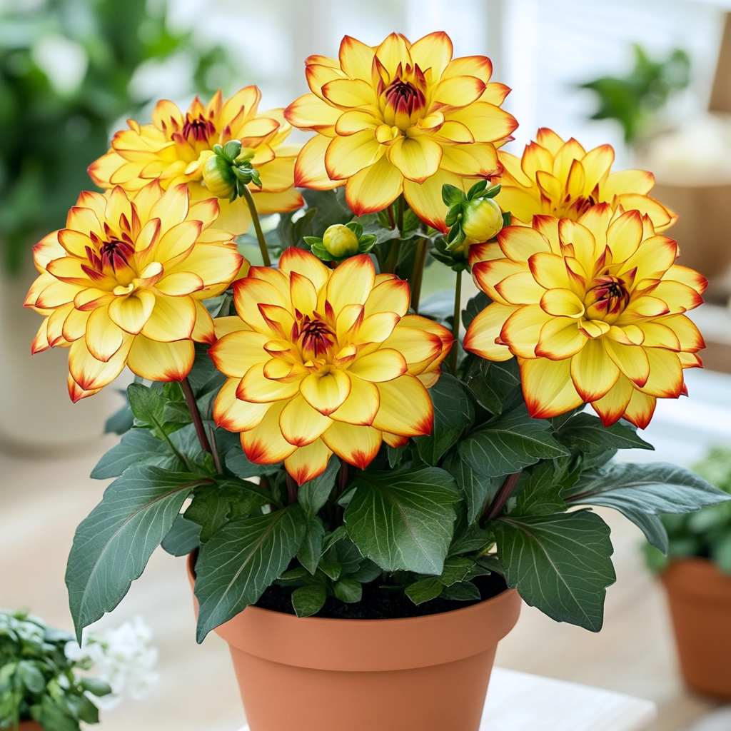 Mixed Yellow and Red Dahlia Flower Seeds