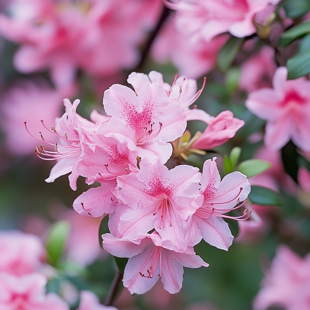 Hardy, Pink-Flowering Deciduous Azalea for Early Spring