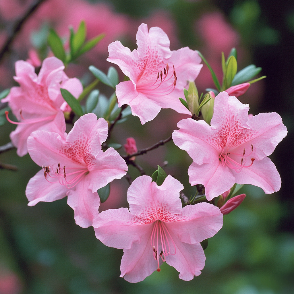 Hardy, Pink-Flowering Deciduous Azalea for Early Spring