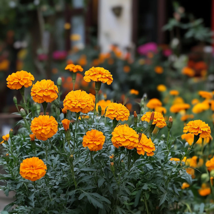Golden Marigold Flower Seeds, Radiant Blooms for Gardens and Landscaping