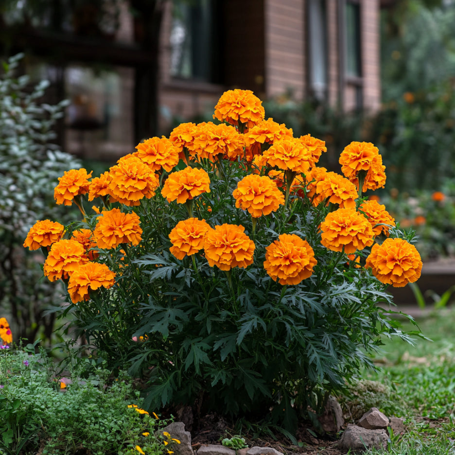 Golden Marigold Flower Seeds, Radiant Blooms for Gardens and Landscaping