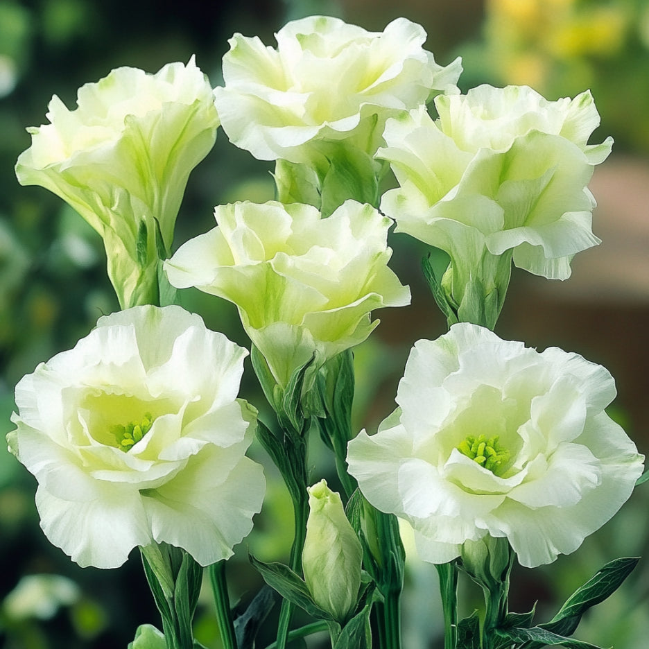 Lisianthus Rosita 2 Jade Seeds, Soft Greenish-White Blooms for Elegant Gardens & Bouquets