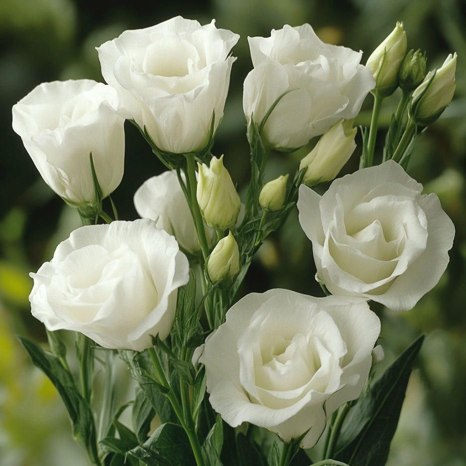 Lisianthus Rosita 2 White Seeds, Elegant Pure White Blooms for Gardens & Bouquets