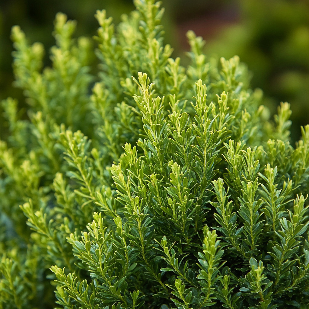 Spreading Evergreen Shrub with Soft, Feathery Foliage