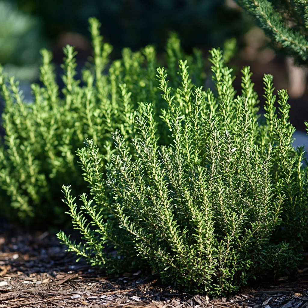 Spreading Evergreen Shrub with Soft, Feathery Foliage