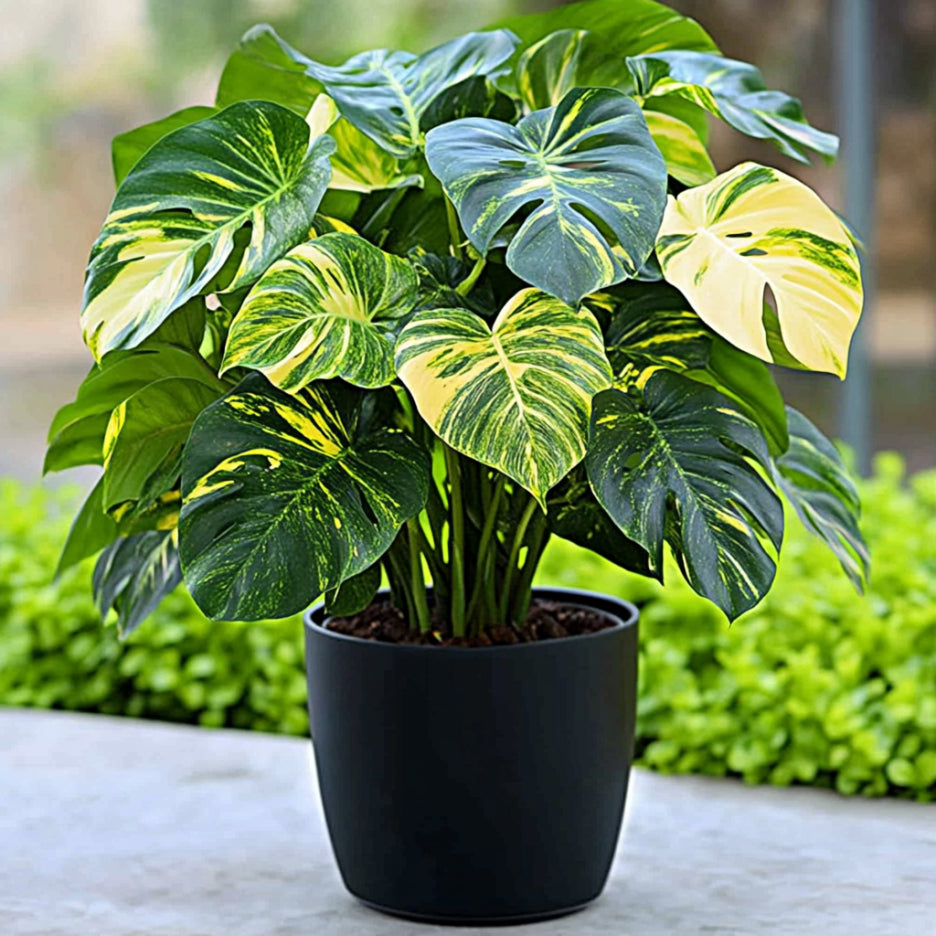 Variegated Monstera Aurea Seeds – Rare Green & Golden-Yellow Foliage