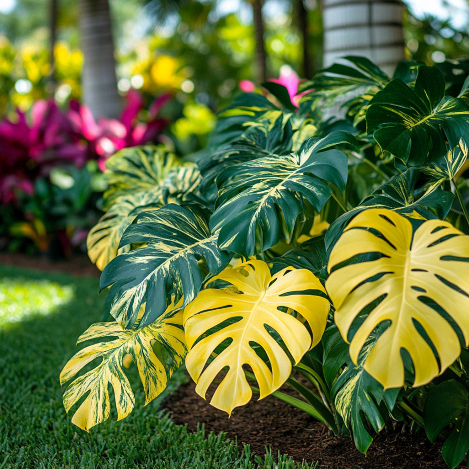 Variegated Monstera Aurea Seeds – Rare Green & Golden-Yellow Foliage