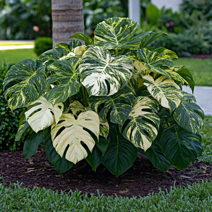 Variegated Monstera Thai Constellation Seeds – Speckled Cream & Green Foliage