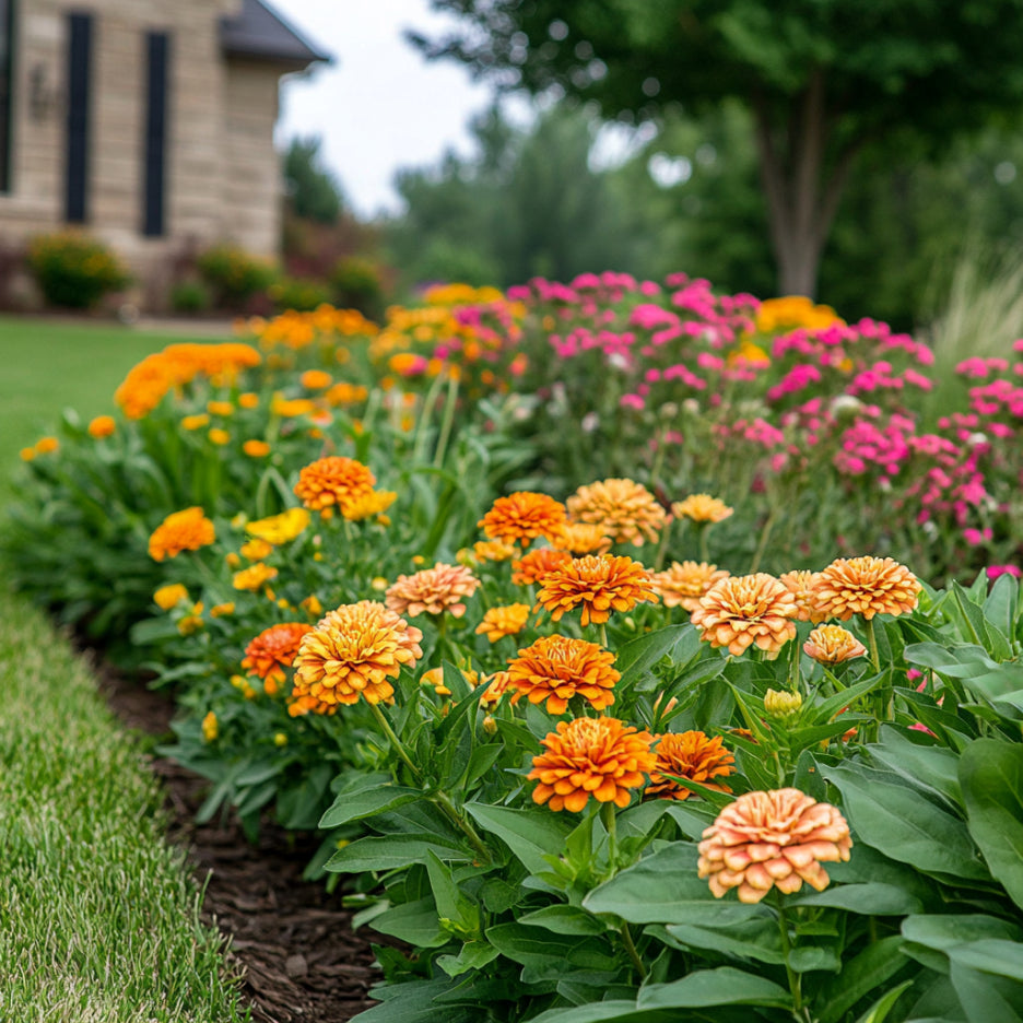 Orange Zinnia Seeds, Grow Vibrant & Fiery Orange Blooms