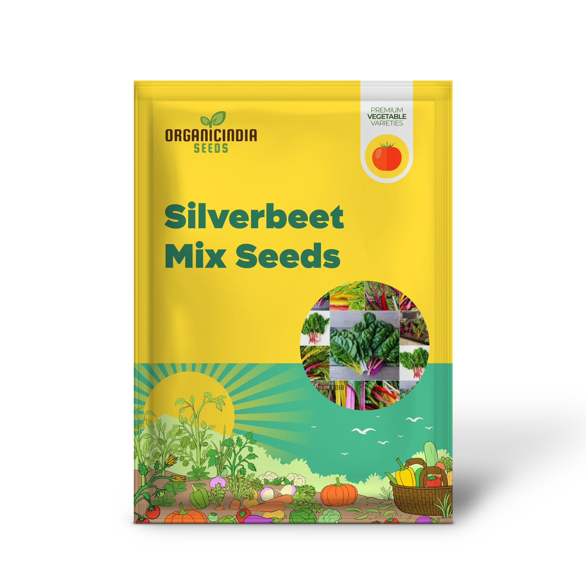 Heirloom Mix Silverbeet Seeds for Planting, Premium Non-GMO Leafy Greens