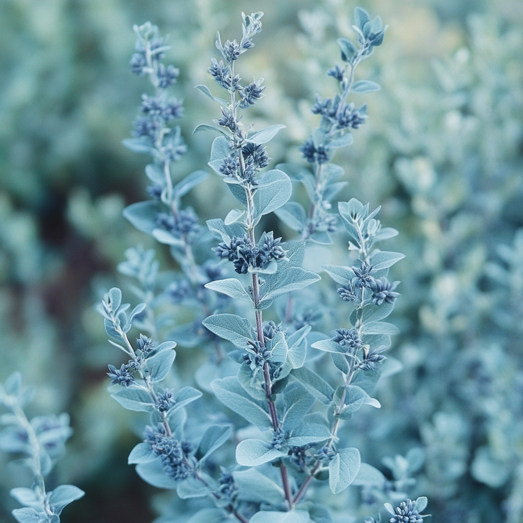 Silvery Blue Foliage Seeds Growing into Upright Ornamental Plant