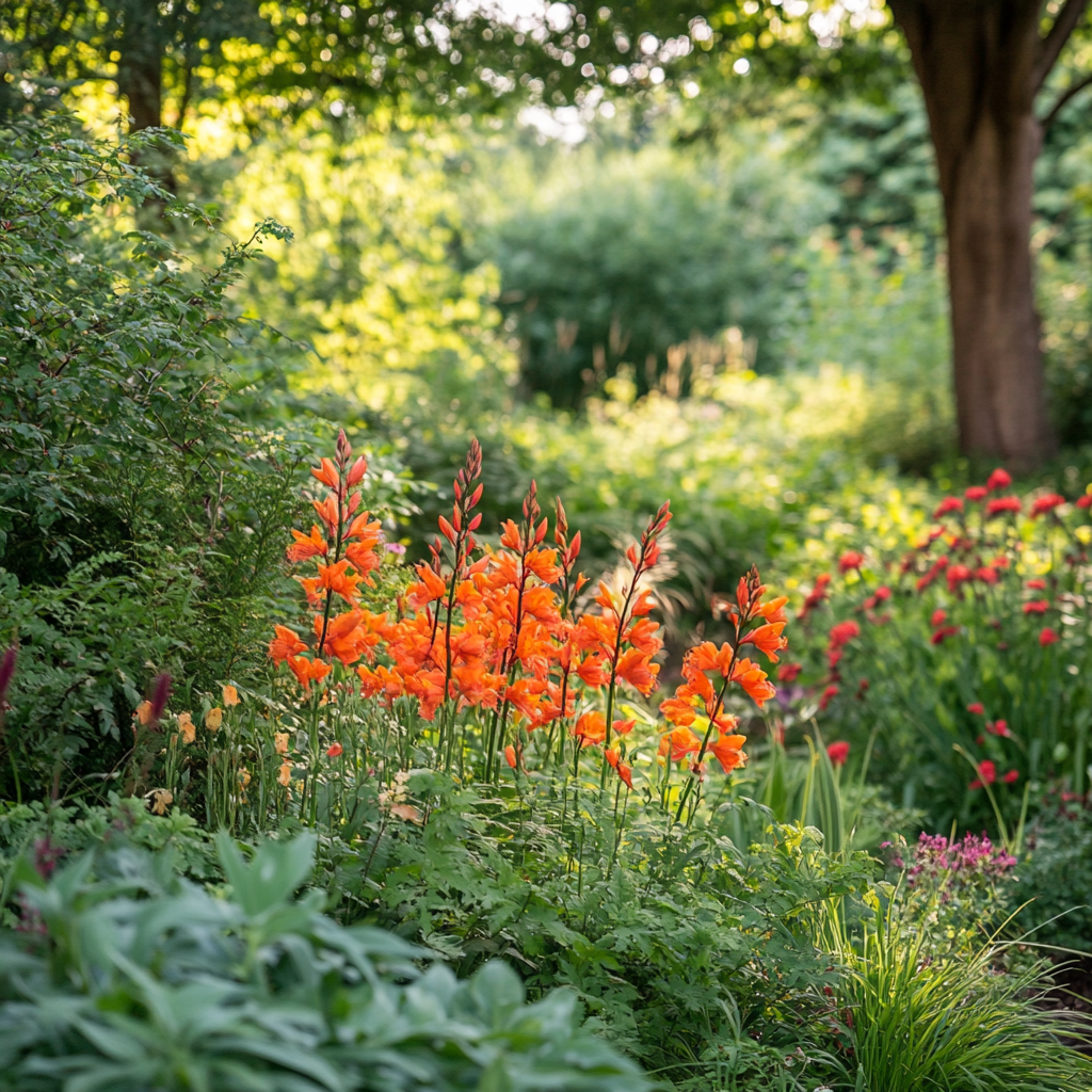Striking Orange Red Blooms on Hardy Woodland Shrub