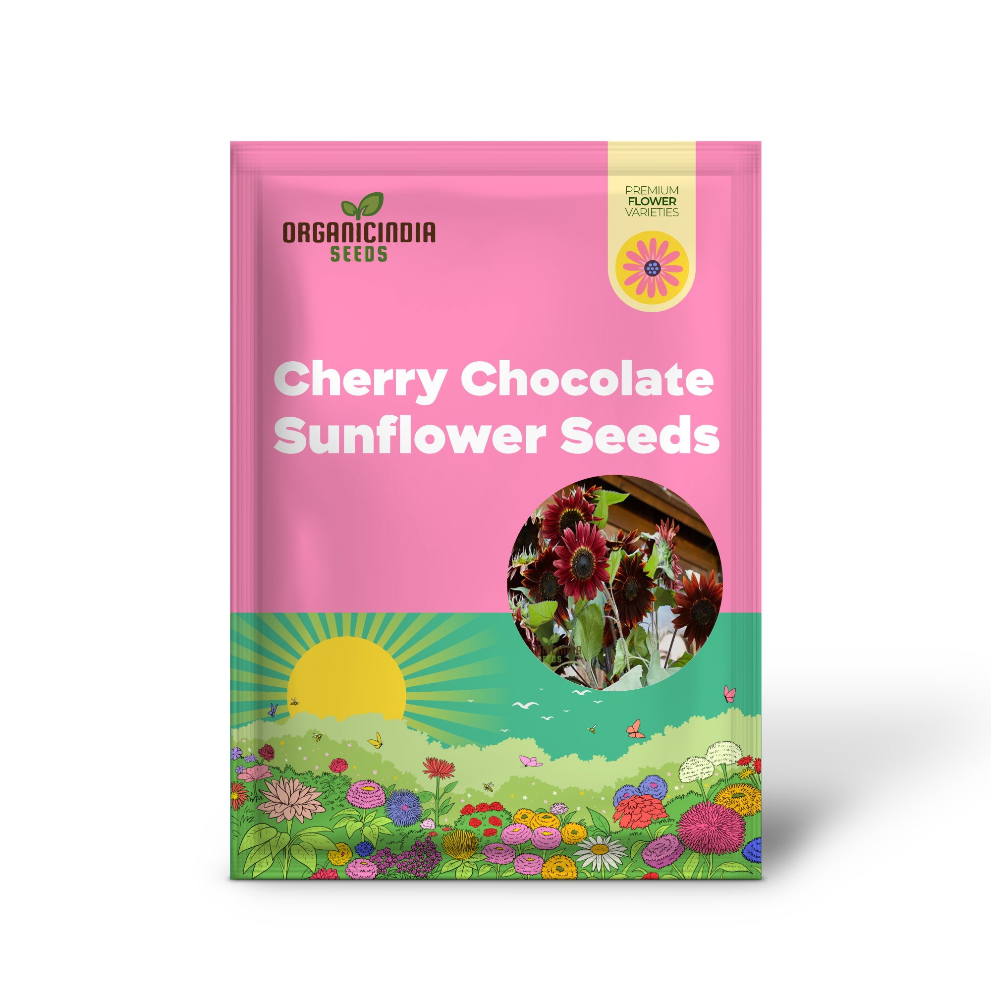 Cherry Chocolate Sunflower Seeds for Home Gardening