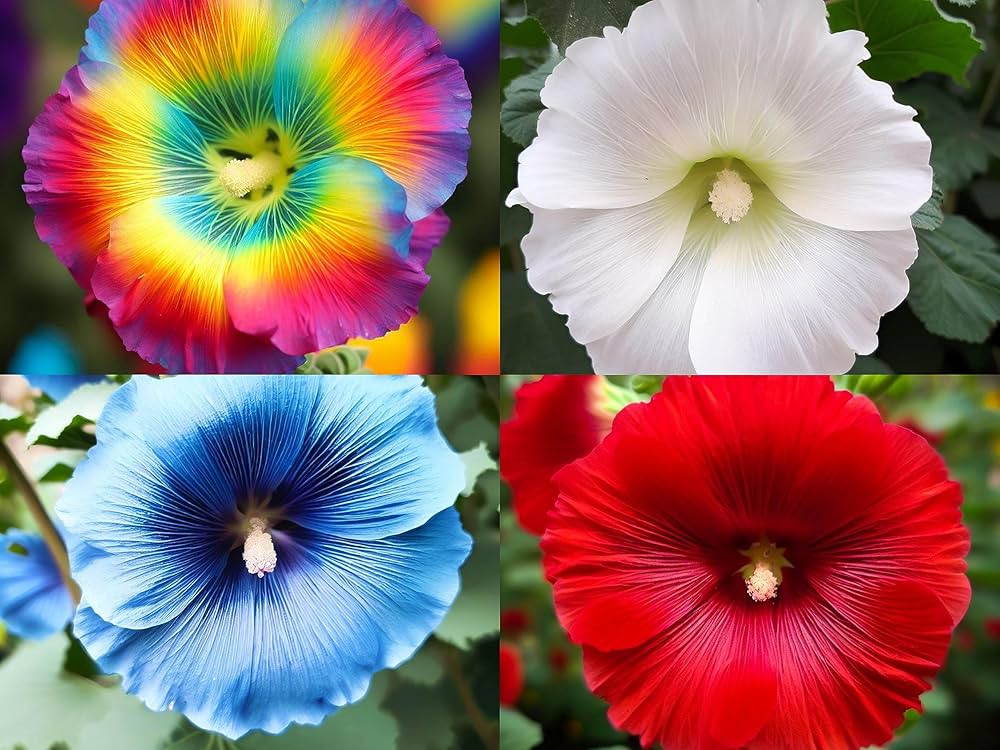 Tall hollyhock flower seeds for garden growing