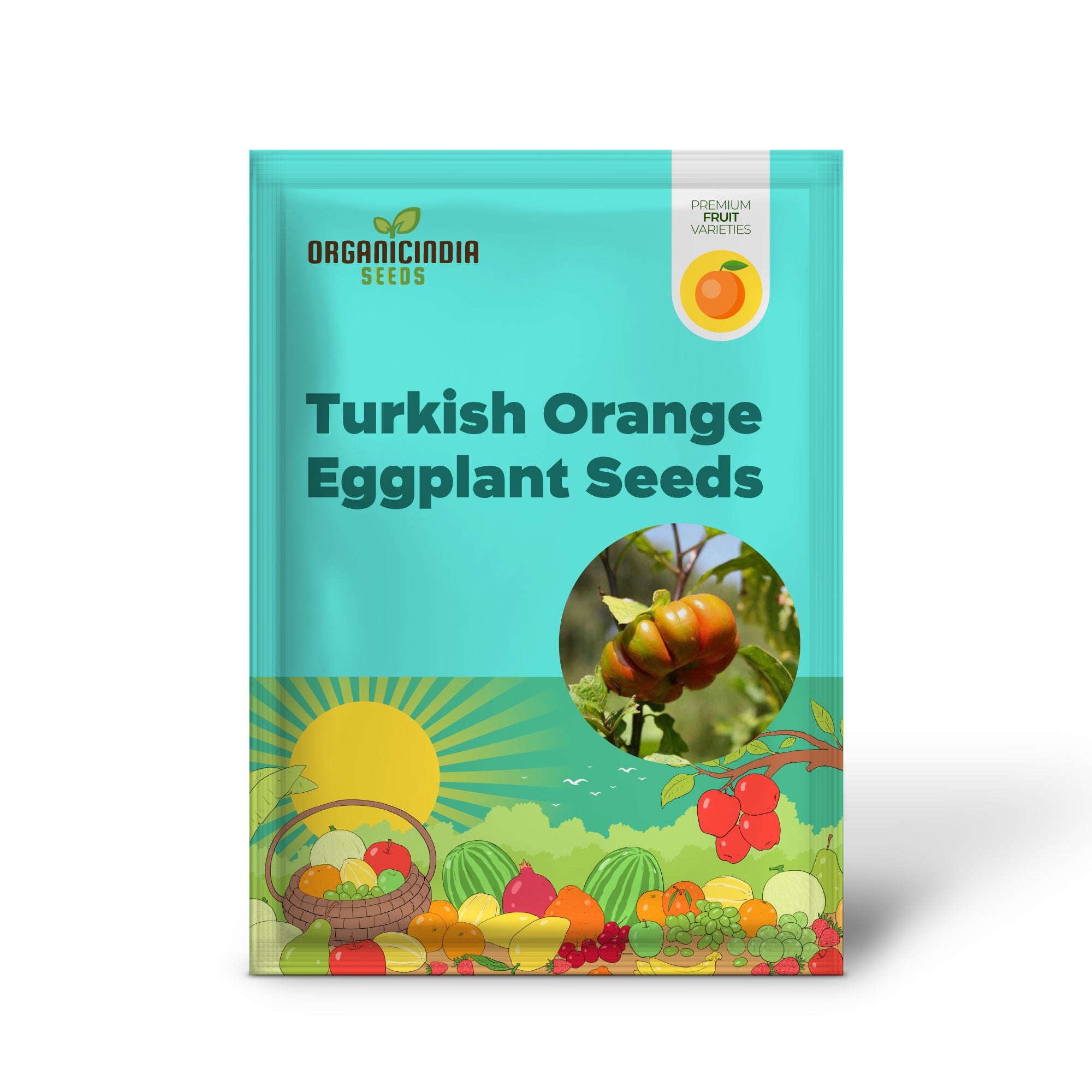 Turkish Orange eggplant seed packet for planting