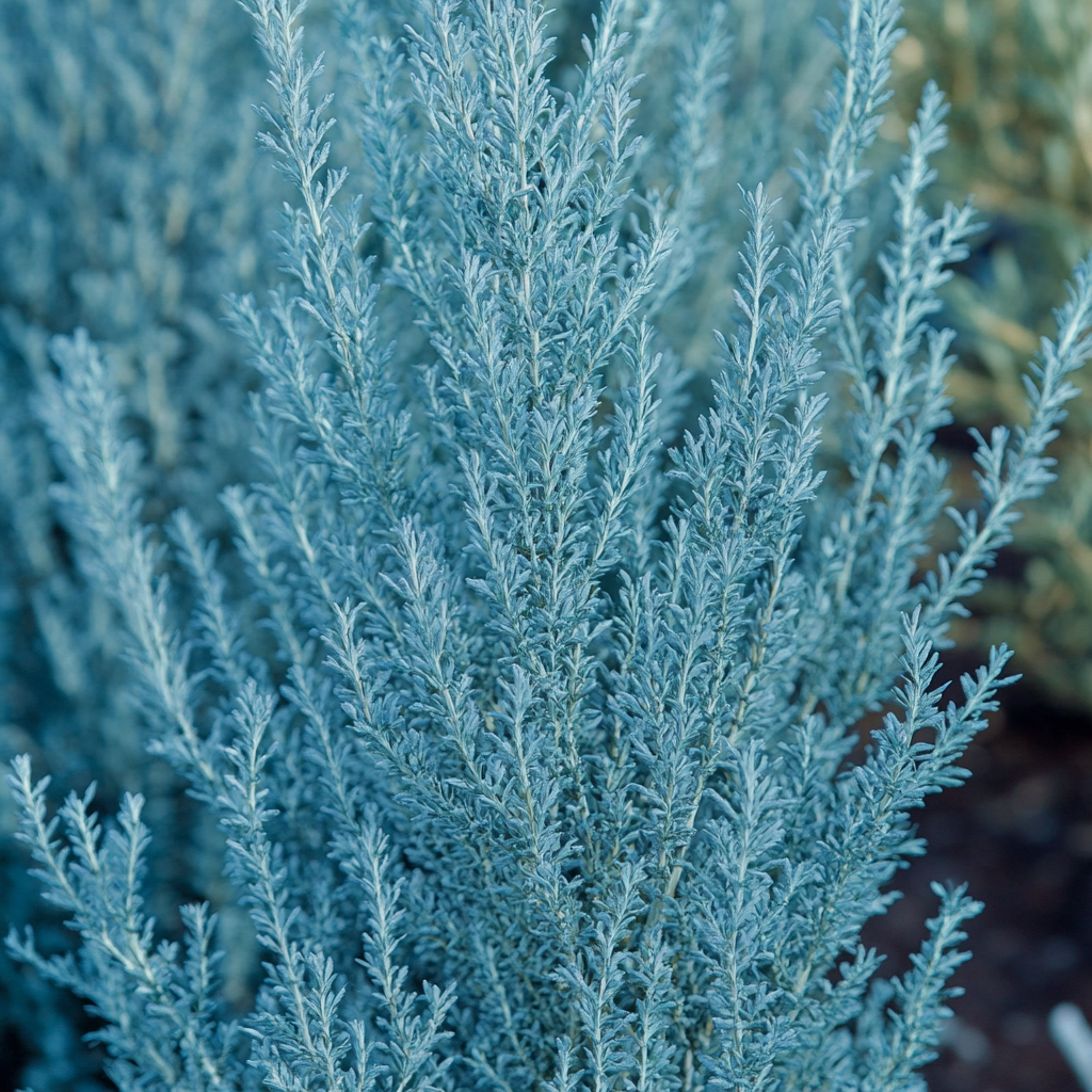 Upright Ornamental Plant with Silvery Blue Foliage