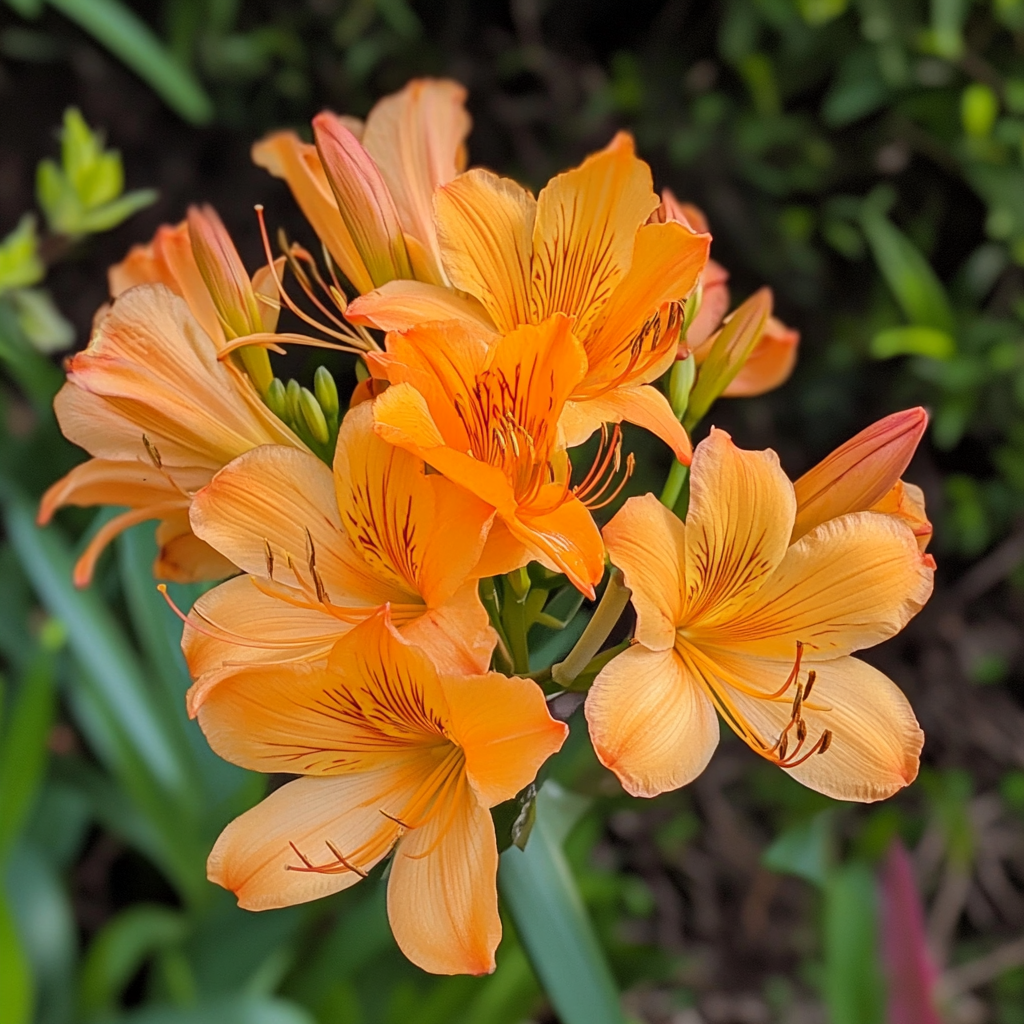 Vibrant Orange Flowers Blooming in Outdoor Garden
