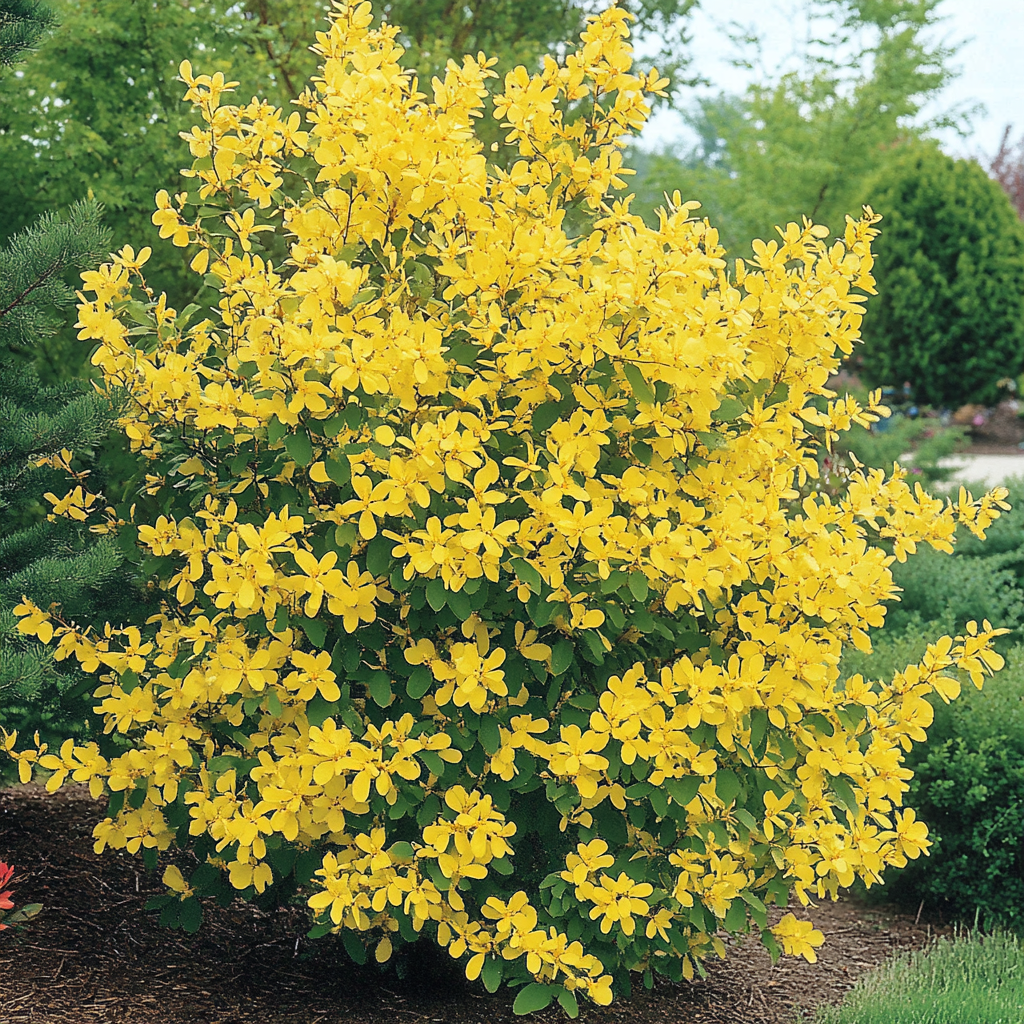 yellow-bloom-shrub-garden