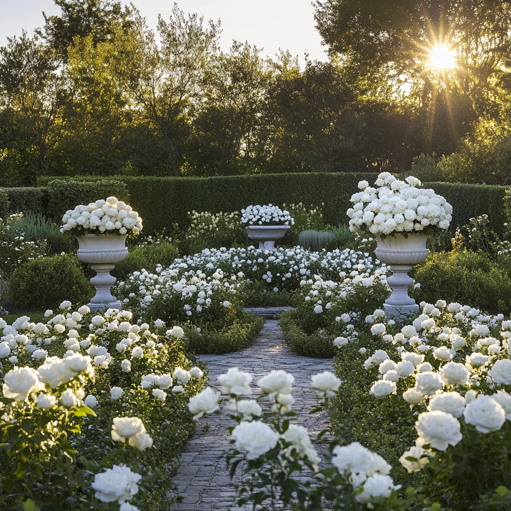 Pure White Blooming Plant Used in Garden Borders