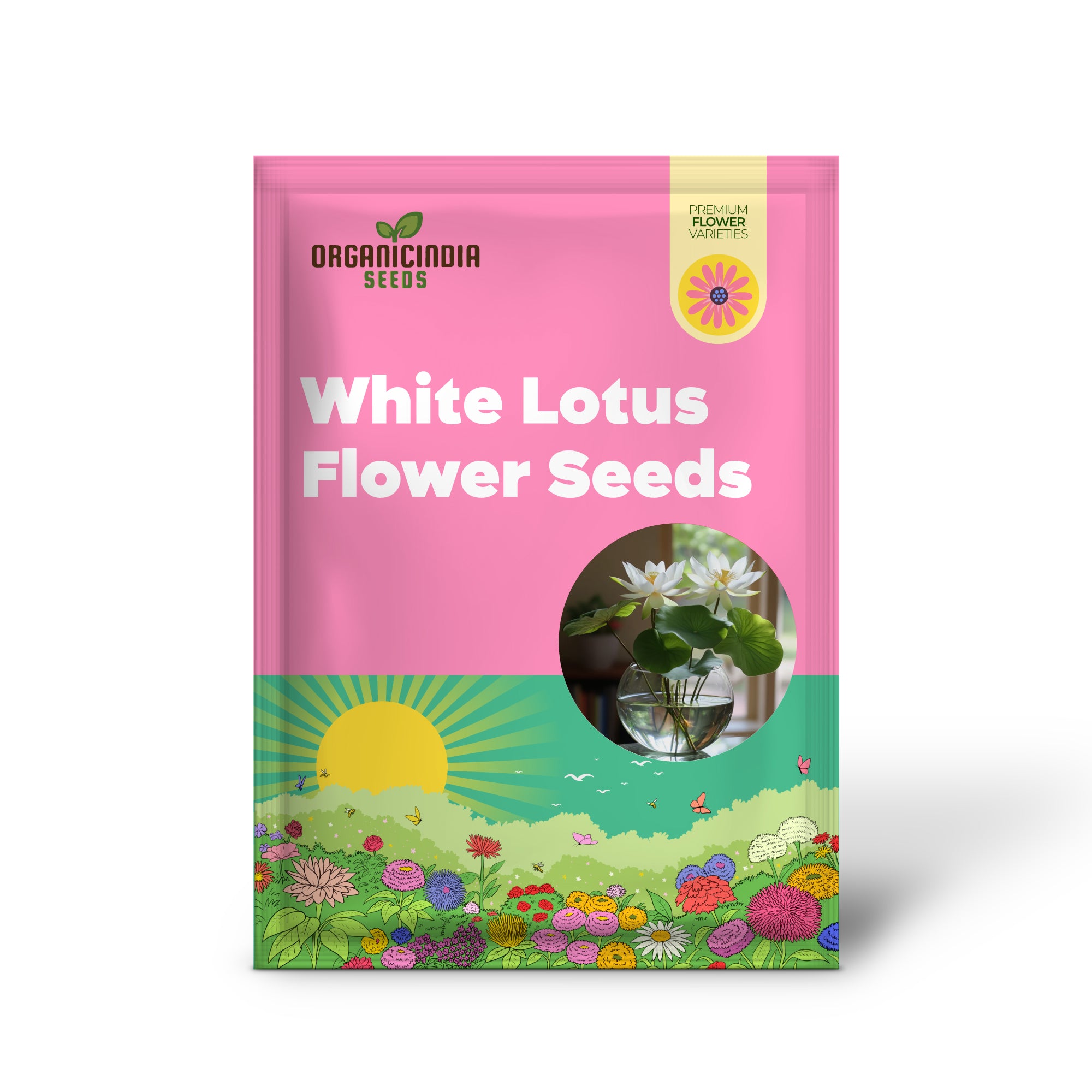 White lotus flower seeds for water garden growing