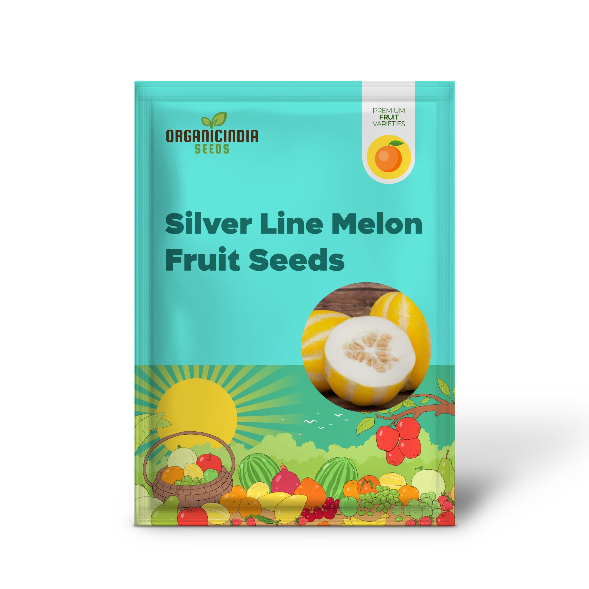 Yellow striped Korean melon
